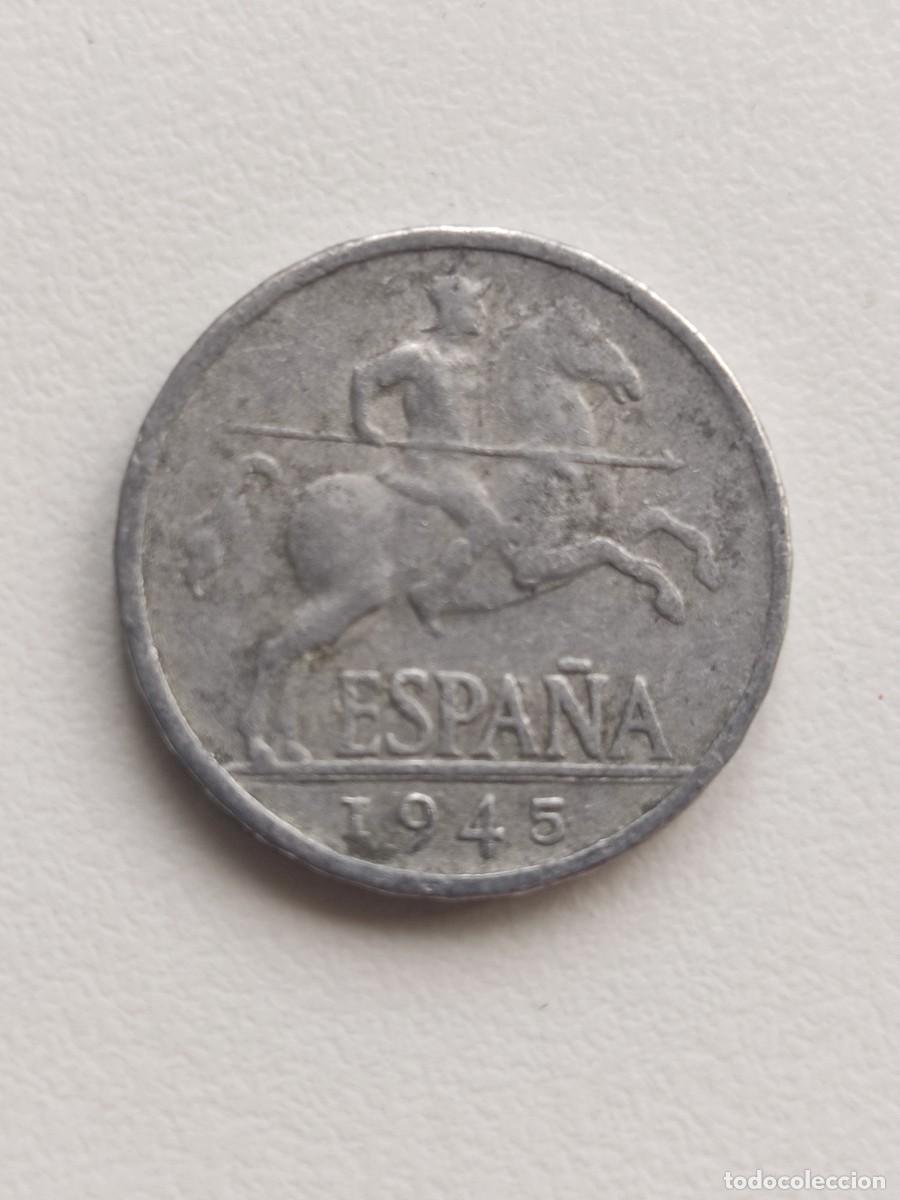 Monedas Franco: 5 c&eacute;ntimos 1945. BC. Estado espa&ntilde;ol. - Foto 1