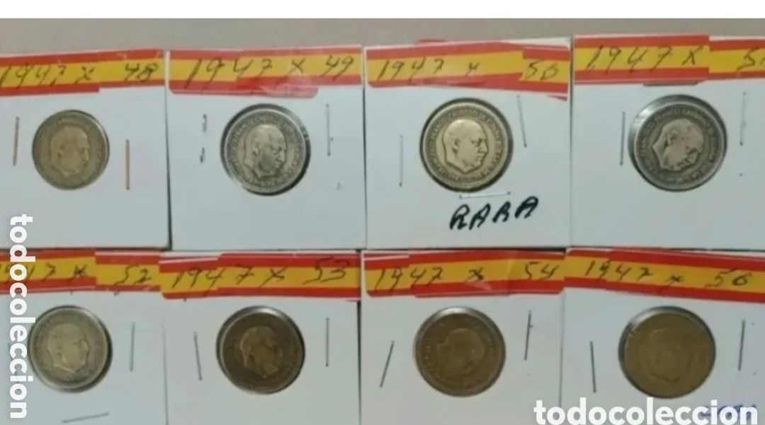 Monedas Franco: SERIE COMPLETA 1 PESETA 1947