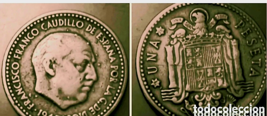 Monedas Franco: RARA PESETA FRANCO 1947 VARIANTE ESTRELLA 58