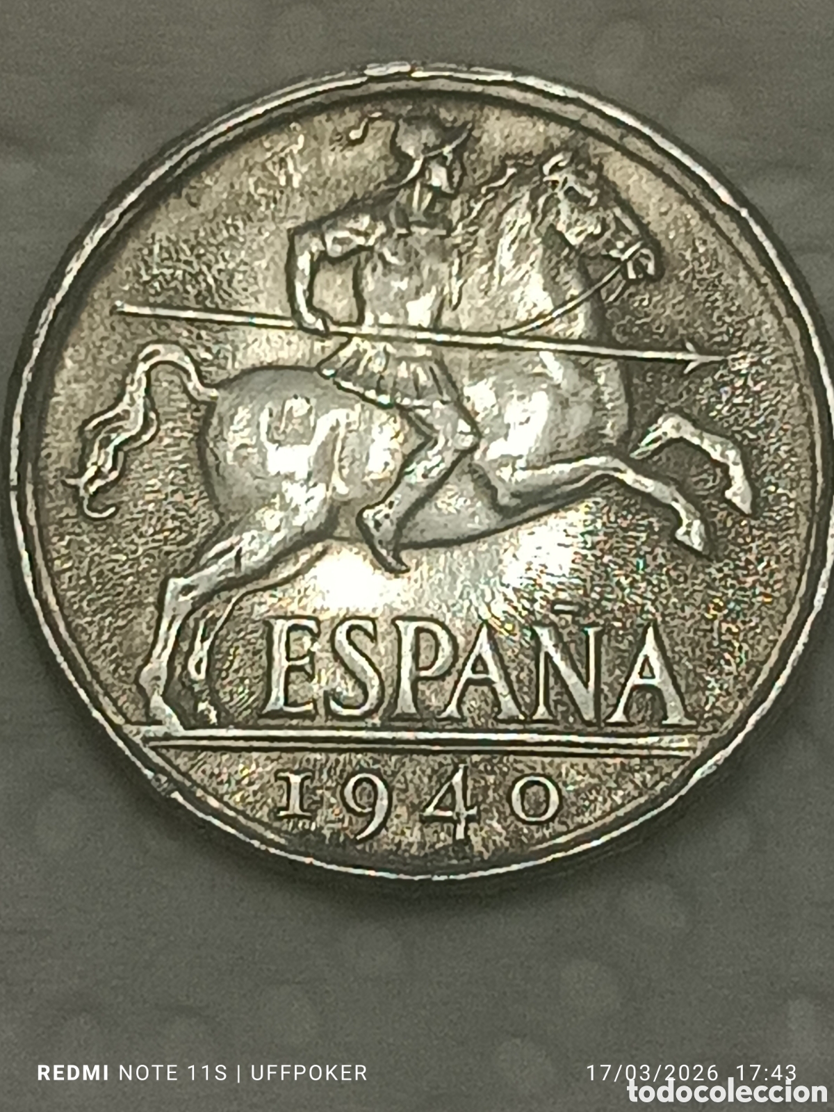Monedas Franco: 10 c&eacute;ntimos aluminio 1940 Plus Ultra - Foto 3