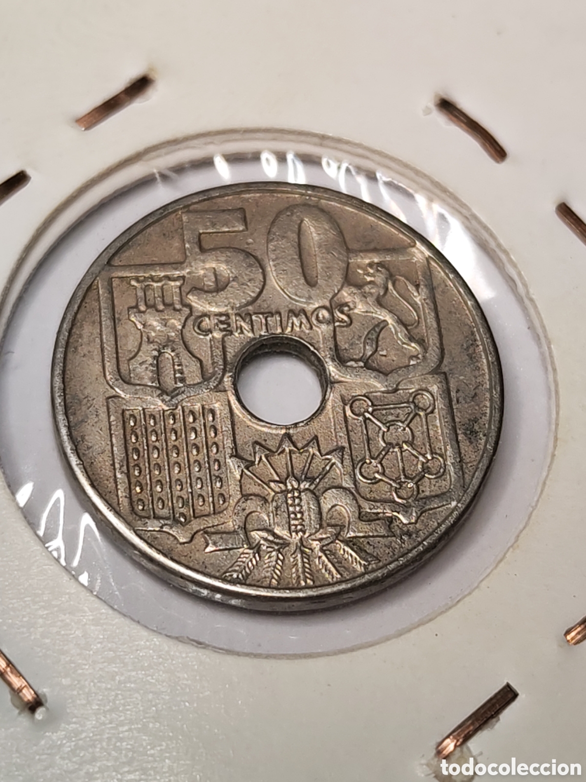 Monedas Franco: Espa&ntilde;a- 50 centimos 1949.*52 - Foto 4