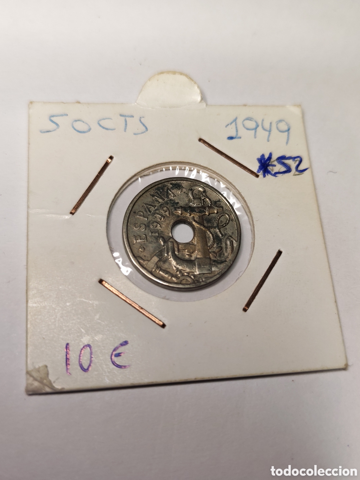 Monedas Franco: Espa&ntilde;a- 50 centimos 1949.*52 - Foto 1
