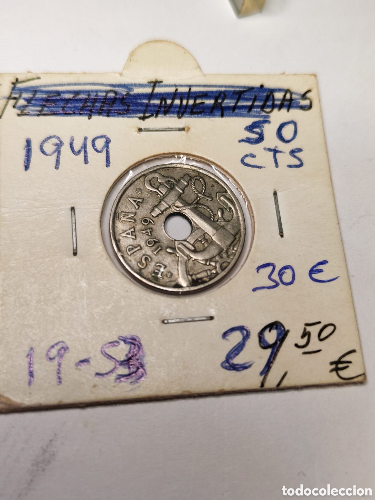Monedas Franco: Espa&ntilde;a- 50 centimos 1949 *53 - Foto 1
