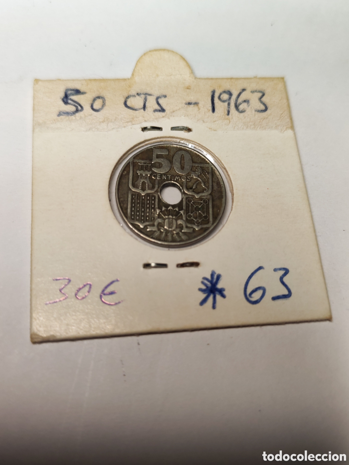 Monedas Franco: Espa&ntilde;a- 50 centimos 1963 *63 - Foto 1