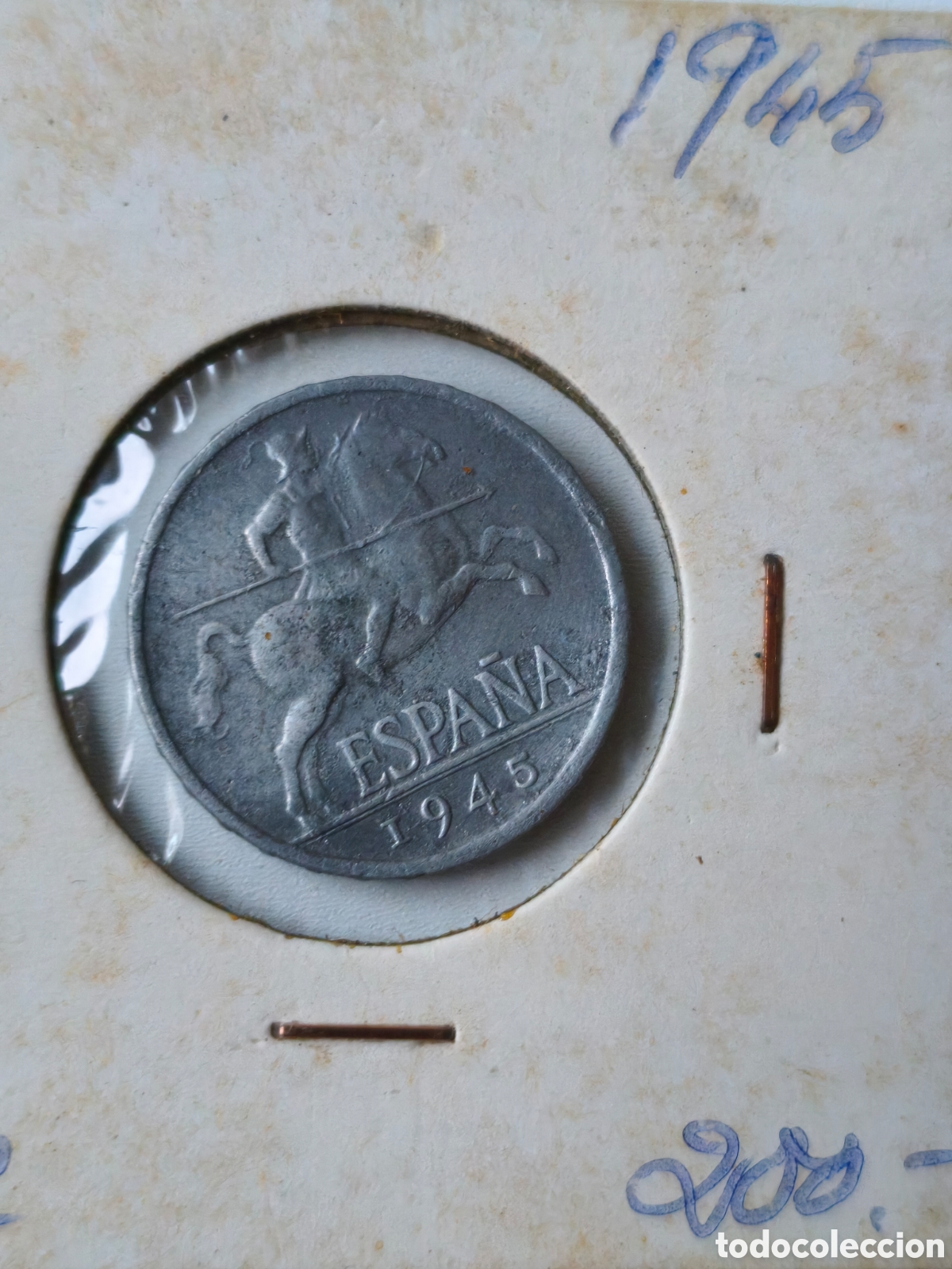 Monedas Franco: Espa&ntilde;a 5 c&eacute;ntimos 1945 SC - Foto 3