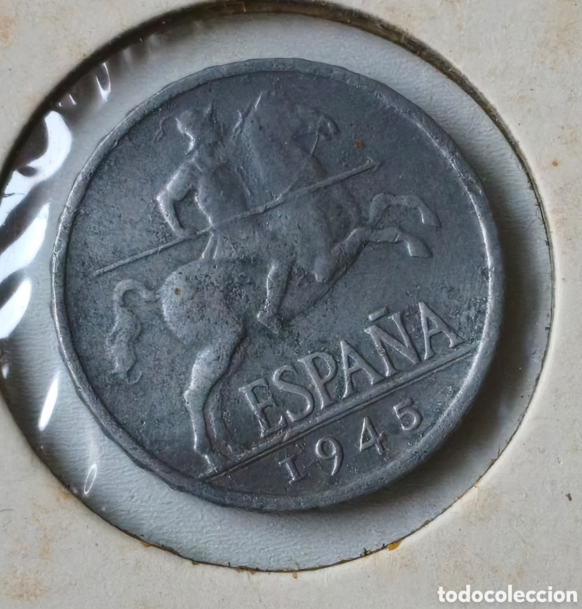 Monedas Franco: Espa&ntilde;a 5 c&eacute;ntimos 1945 SC - Foto 1