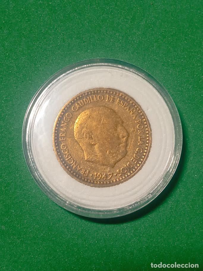 Monedas Franco: Moneda 1 peseta 1947 *53 - Foto 1
