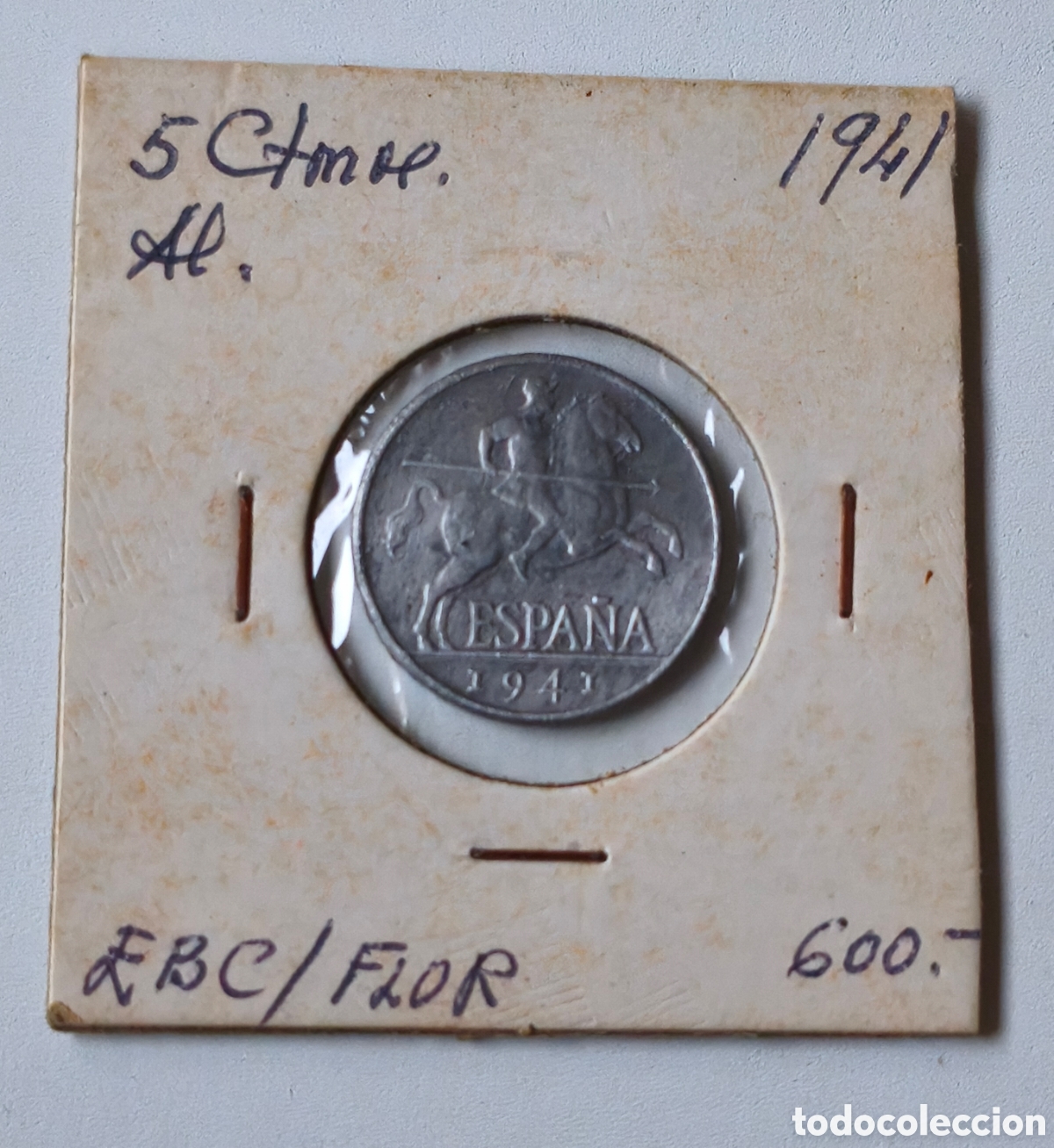 Monedas Franco: 5 C&Eacute;NTIMOS 1941 EBC/FLOR - Foto 1