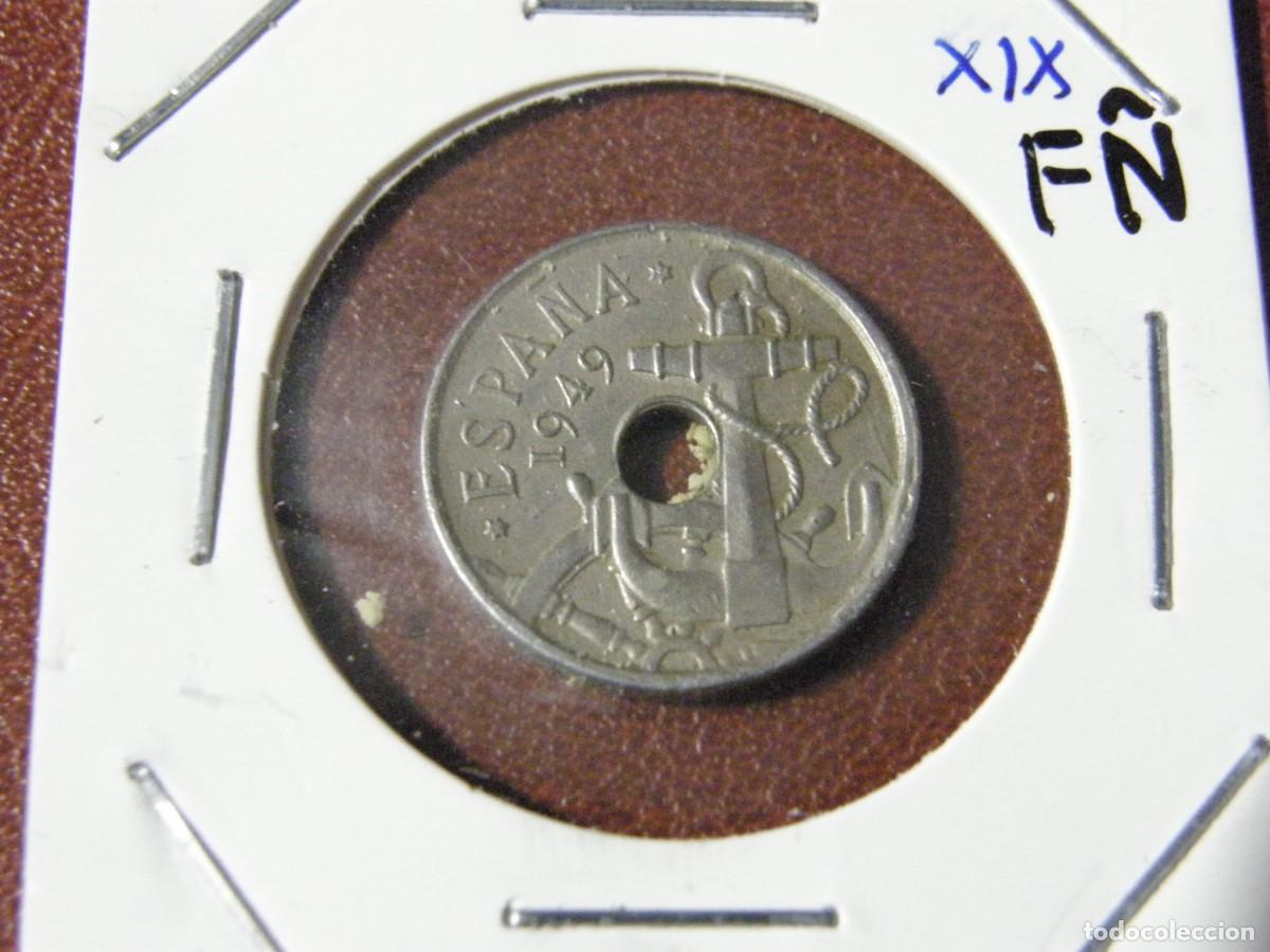 M&uuml;nzen unter Franco: Moneda de 50 c&eacute;ntimos de Espa&ntilde;a 1949: El ancla y las flechas ascendentes