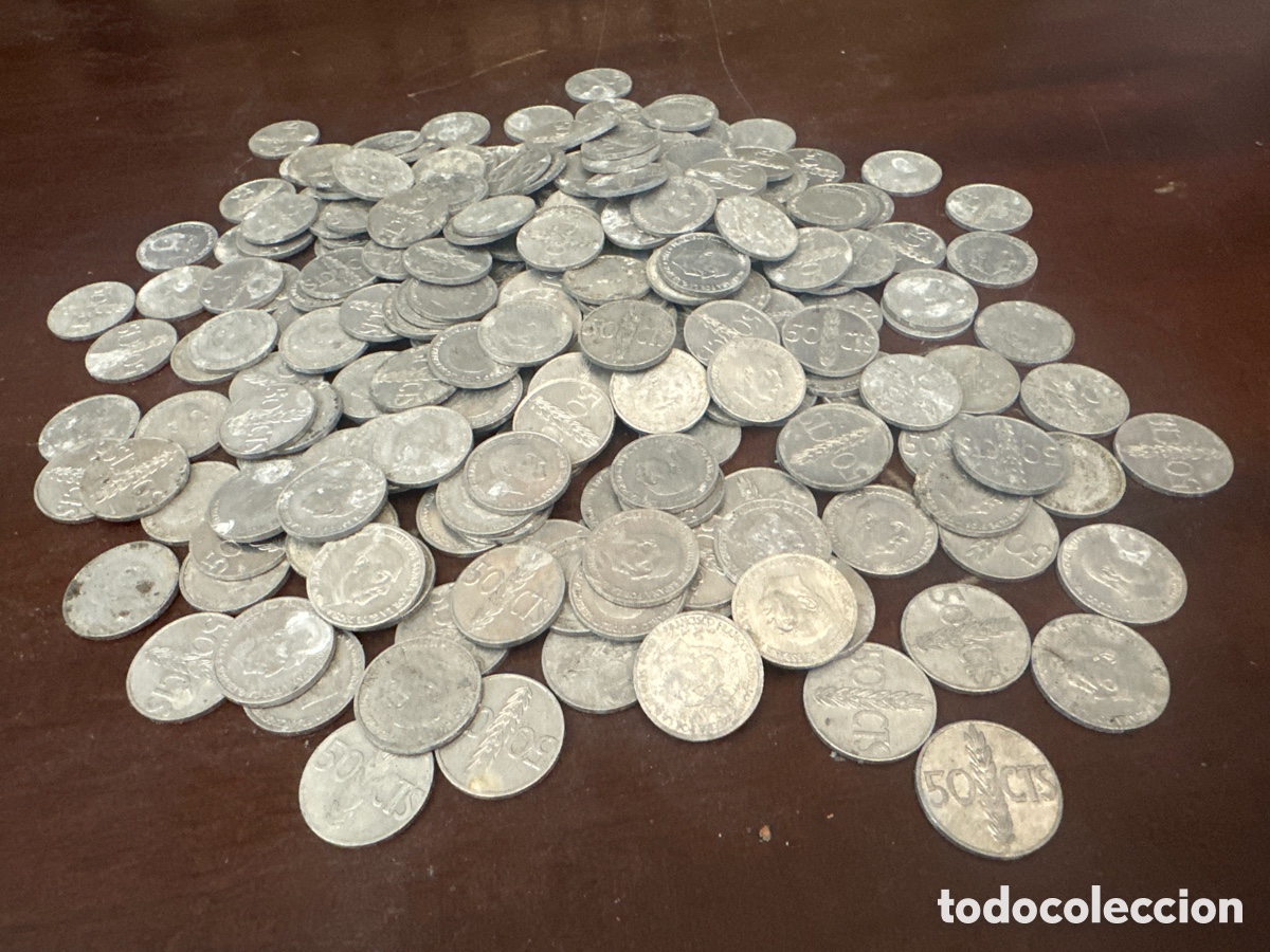 Monedas Franco: Espa&ntilde;a lote de 250 monedas 50 c&eacute;ntimos de peseta Franco 1966