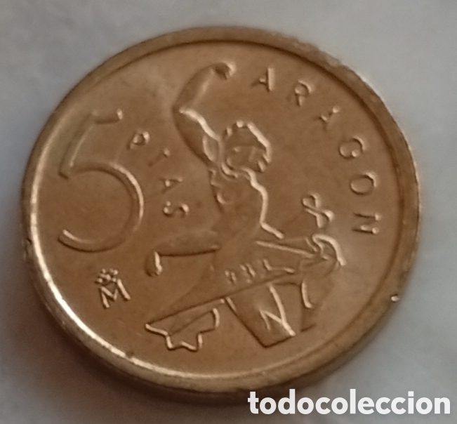 Monedas Franco: Moneda de Arag&oacute;n 5ptas 1994 - Foto 2