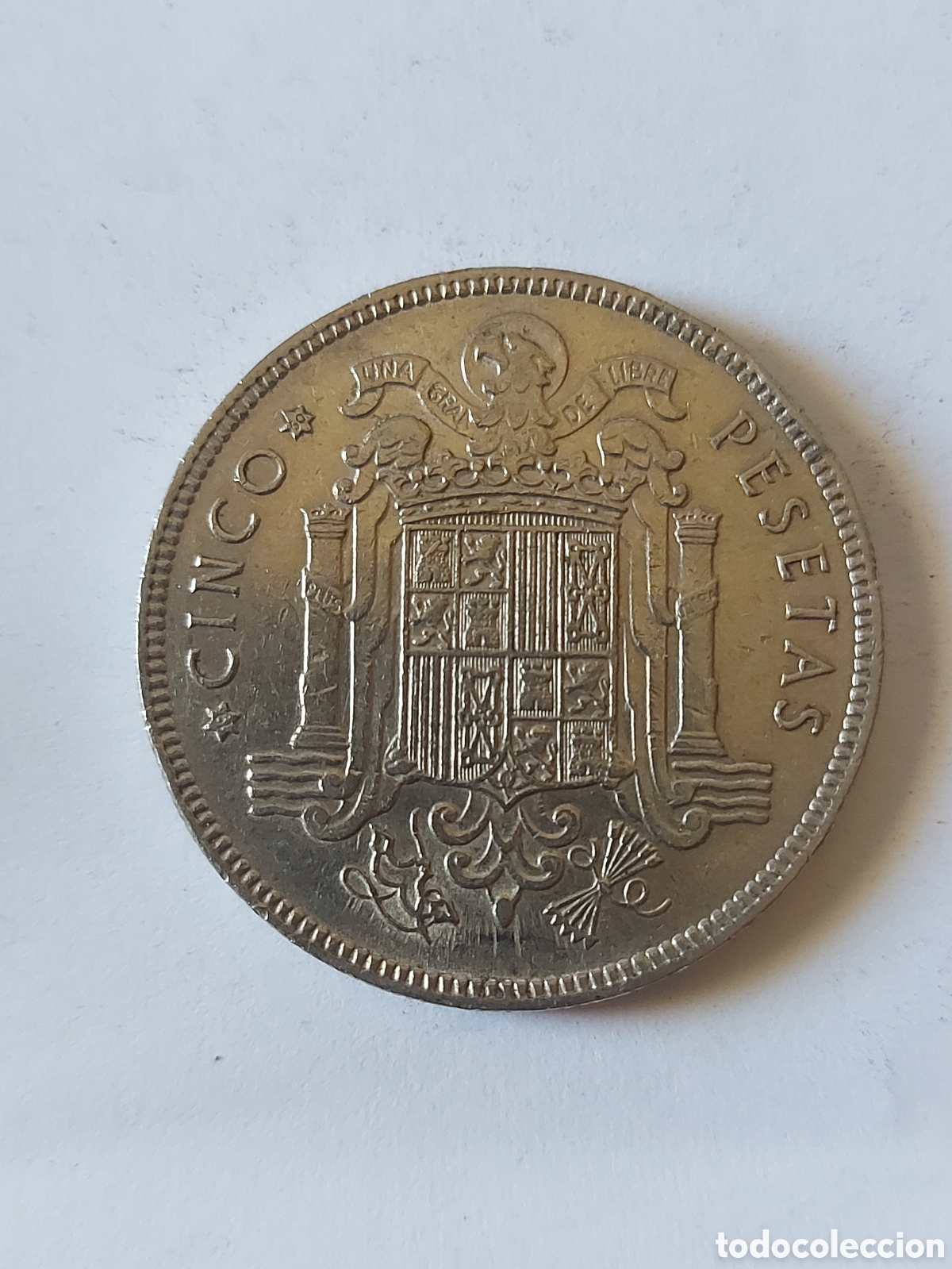 Monedas Franco: Moneda Espa&ntilde;a 5 pesetas 1949 *19*50. Franco