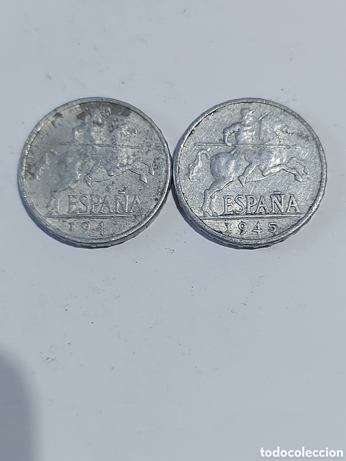 Monedas Franco: Moneda Espa&ntilde;a 5 centimos 1945. Franco . 2 unidades