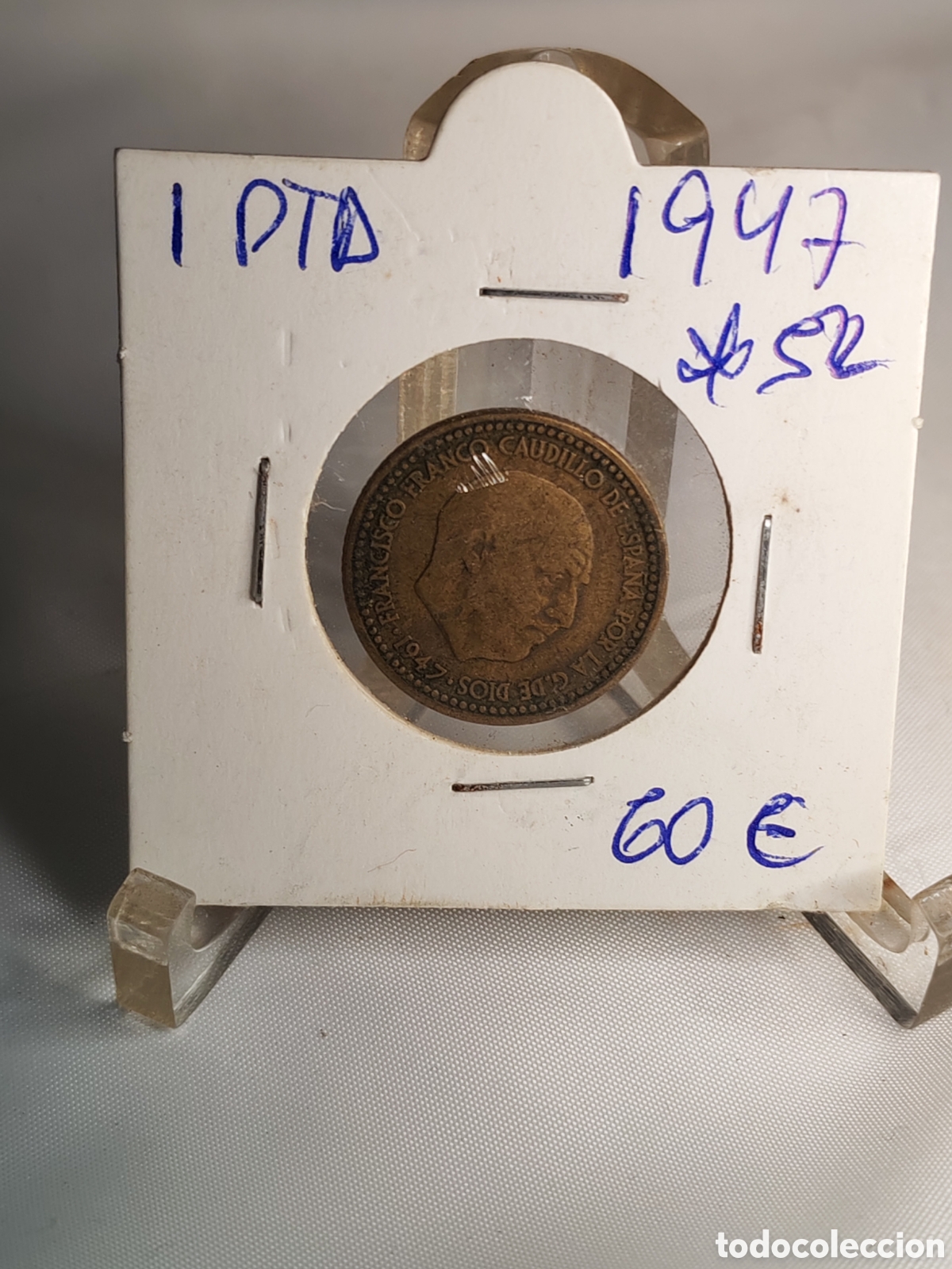 Monedas Franco: Espa&ntilde;a. 1 Una peseta. 1947. *52.