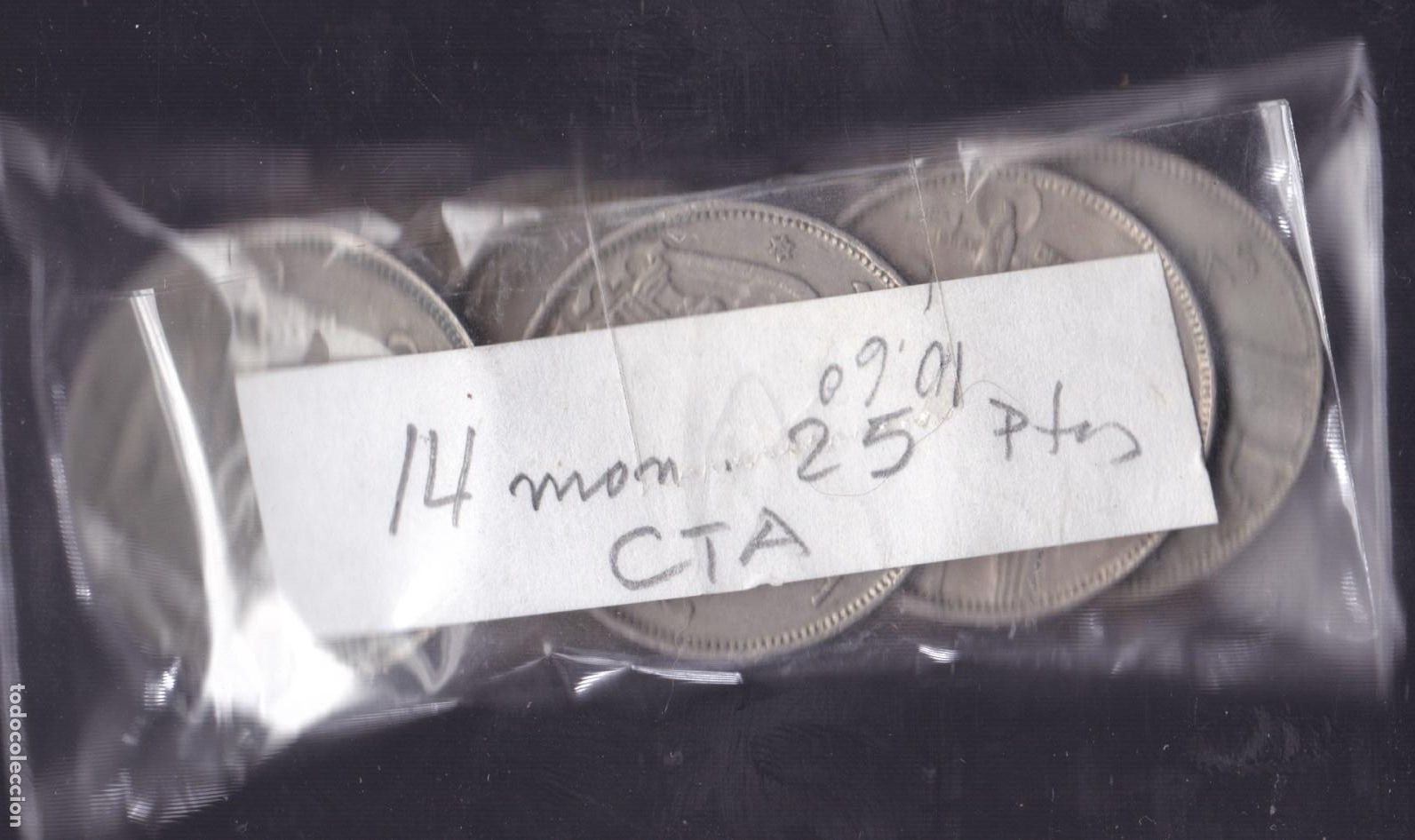 Monedas Franco: FC7- FRANCO. 25 Ptas x 14 Monedas (Completa) . BC