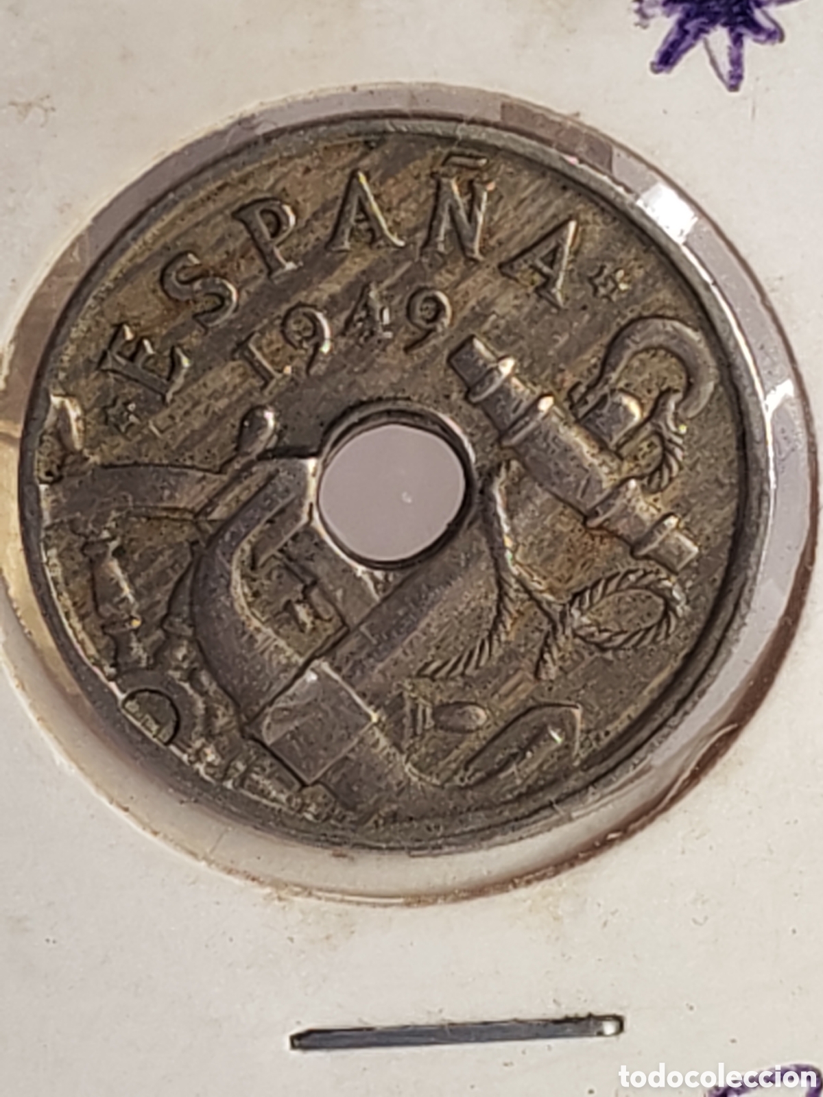 Monedas Franco: Espa&ntilde;a. 50 centimos. 1949. *53. EBC+ - Foto 3