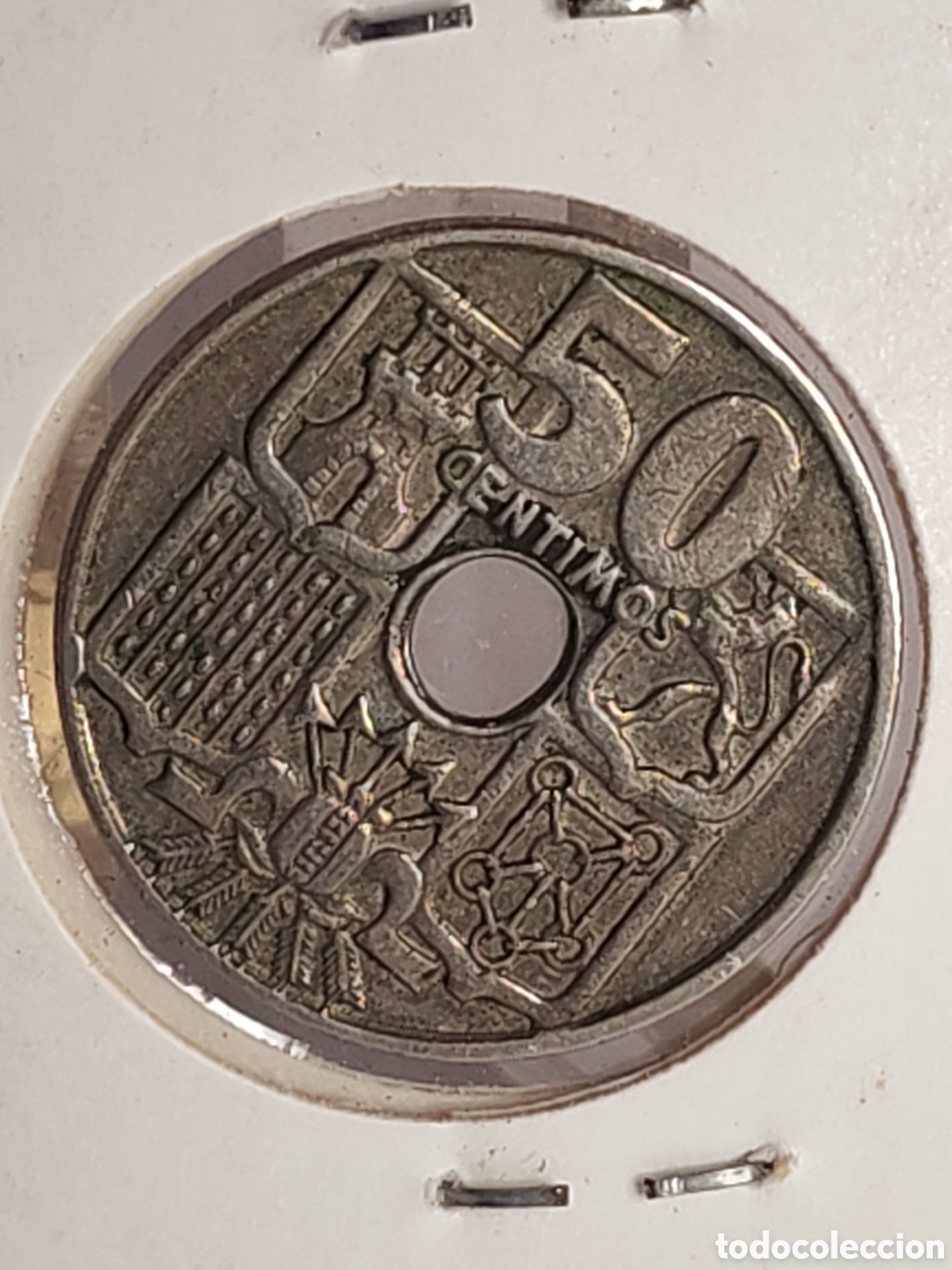 Monedas Franco: Espa&ntilde;a. 50 centimos. 1949. *53. EBC+ - Foto 4