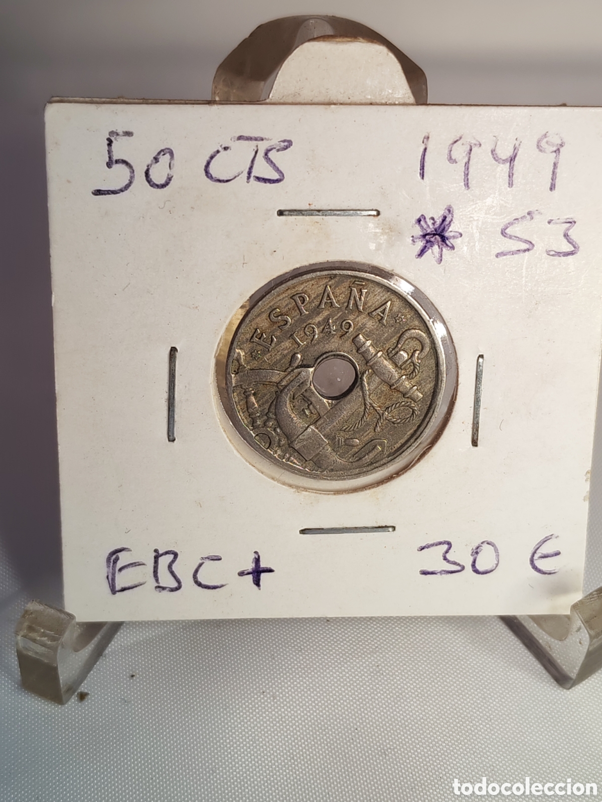 Monedas Franco: Espa&ntilde;a. 50 centimos. 1949. *53. EBC+ - Foto 1