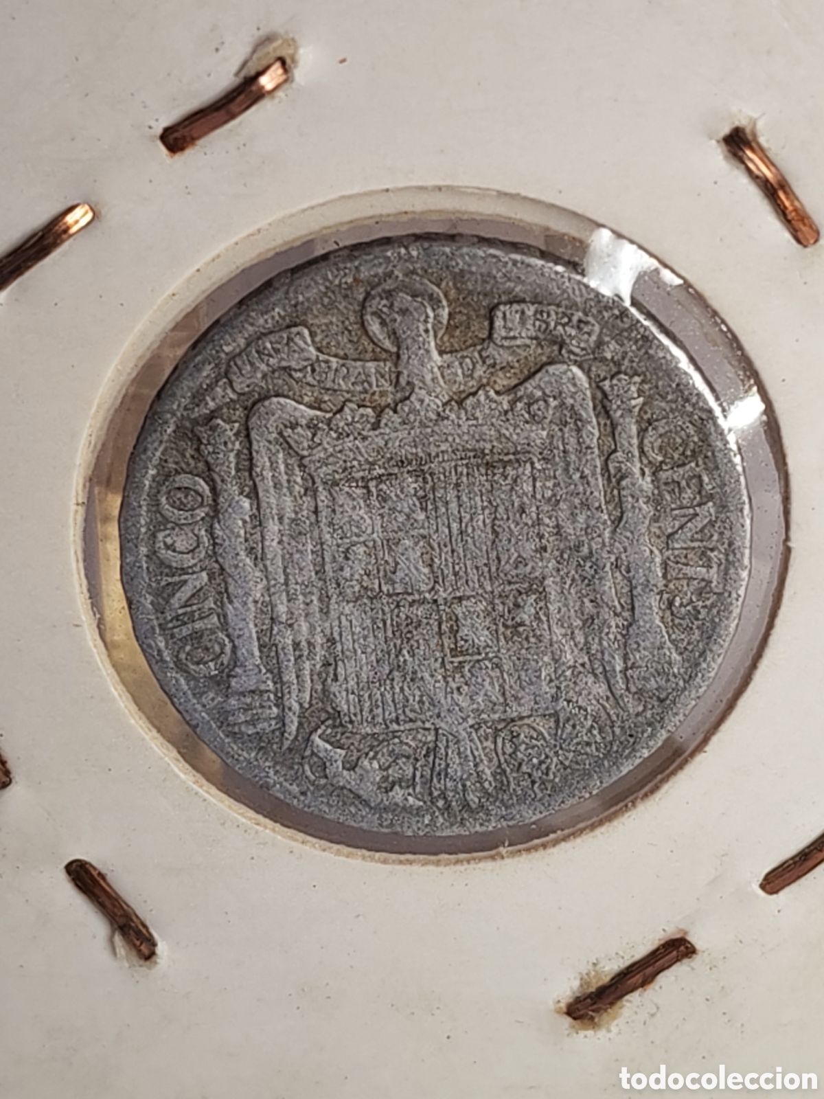 Monedas Franco: Espa&ntilde;a. 5 centimos. 1941. Aluminio - Foto 4