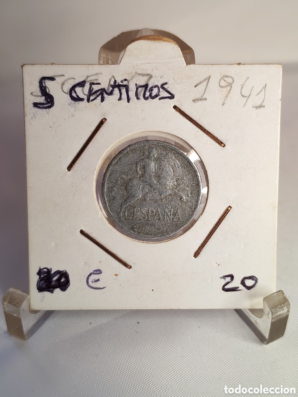 Monedas Franco: Espa&ntilde;a. 5 centimos. 1941. Aluminio - Foto 1