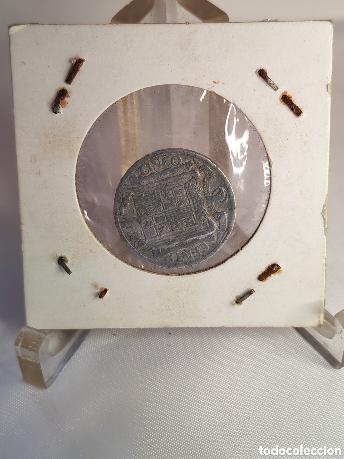 Monedas Franco: Espa&ntilde;a. 5 centimos. 1940. Aluminio - Foto 2