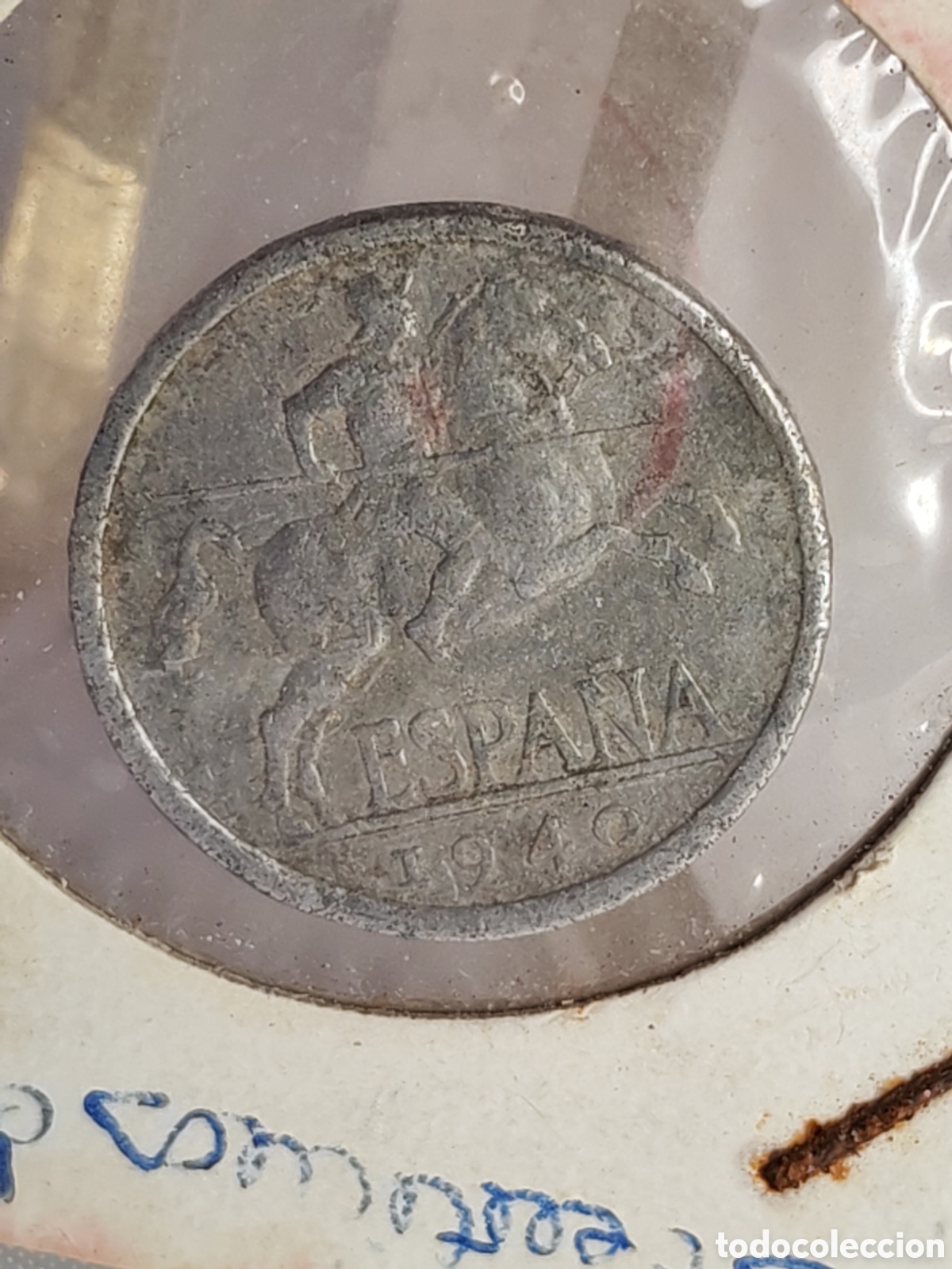 Monedas Franco: Espa&ntilde;a. 5 centimos. 1940. Aluminio - Foto 3