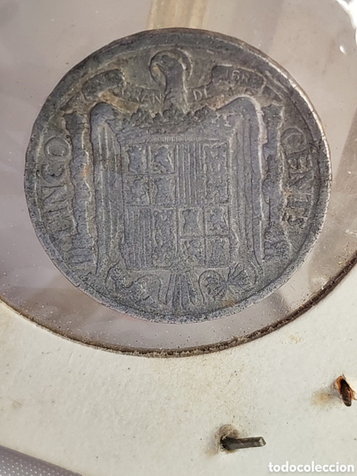 Monedas Franco: Espa&ntilde;a. 5 centimos. 1940. Aluminio - Foto 4