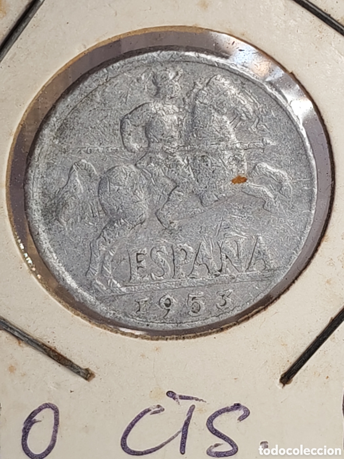 Monedas Franco: Espa&ntilde;a. 10 centimos. 1953. Aluminio - Foto 3
