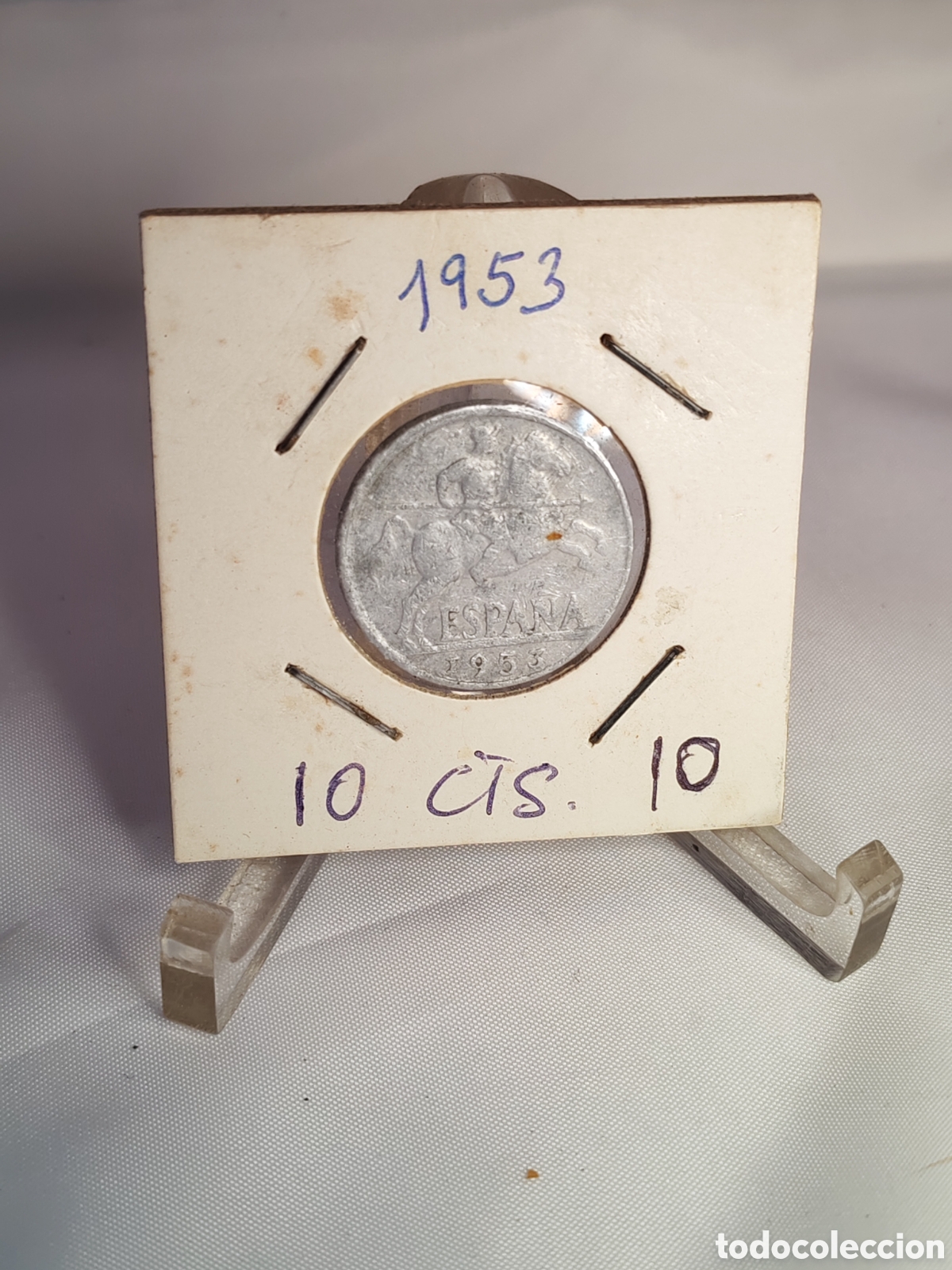 Monedas Franco: Espa&ntilde;a. 10 centimos. 1953. Aluminio - Foto 1