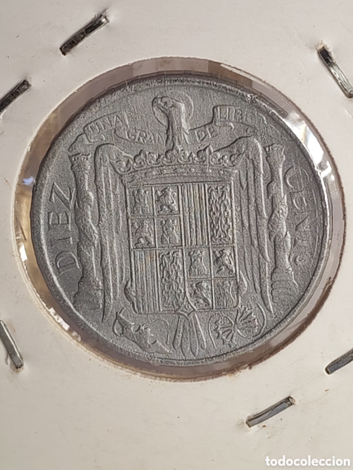 Monedas Franco: Espa&ntilde;a. 10 centimos. 1945. Aluminio. Sin circular - Foto 4