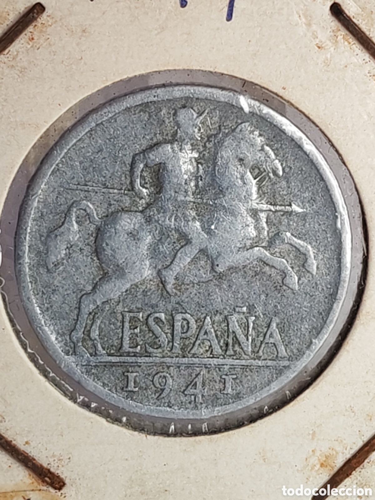 Monedas Franco: Espa&ntilde;a. 10 centimos. 1941. Aluminio - Foto 3