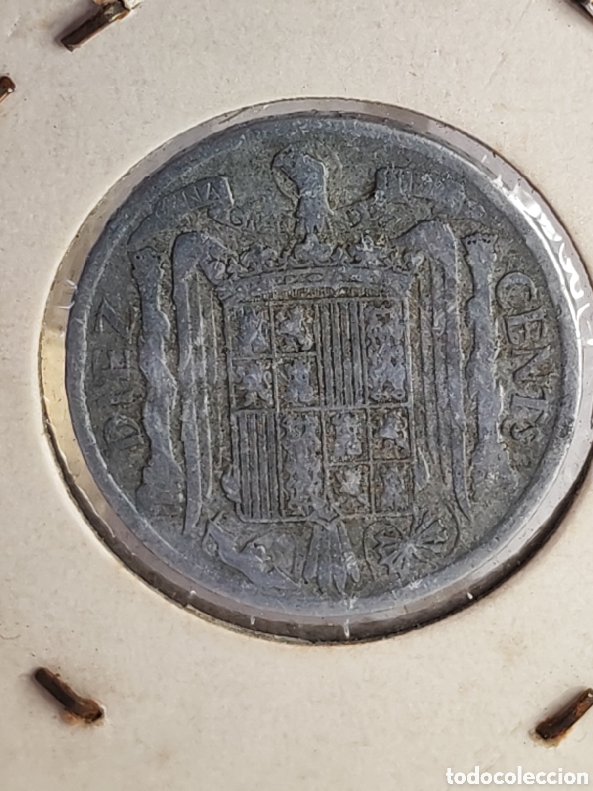 Monedas Franco: Espa&ntilde;a. 10 centimos. 1941. Aluminio - Foto 4