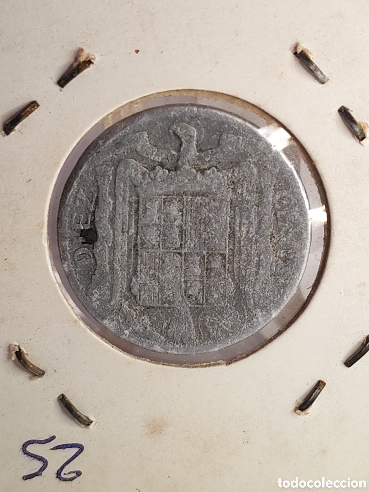 Monedas Franco: Espa&ntilde;a. 10 centimos. 1940. Aluminio - Foto 4