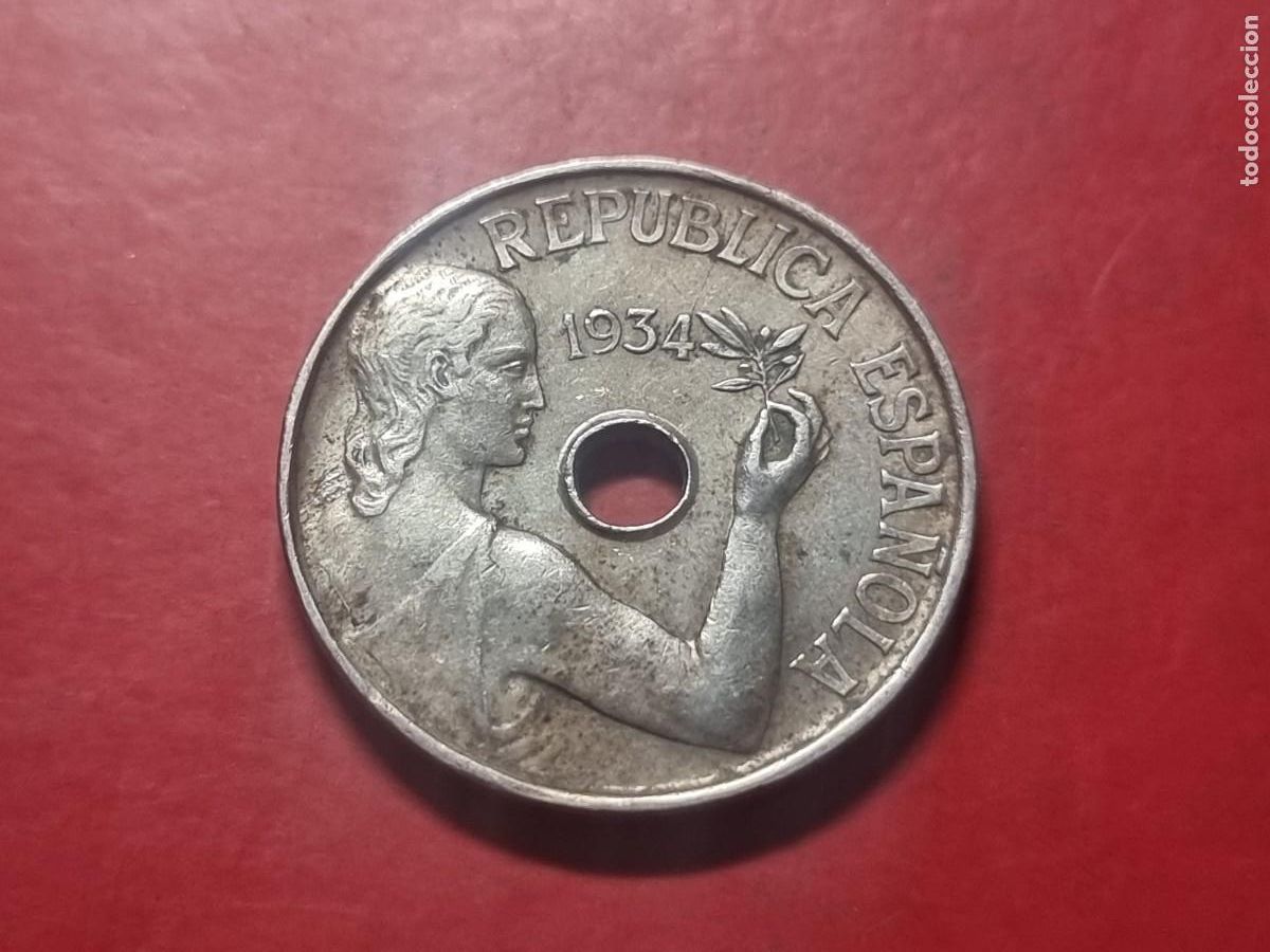 Monedas Franco: 25 CENTIMOS 1934 MBC BUEN EJEMPLAR