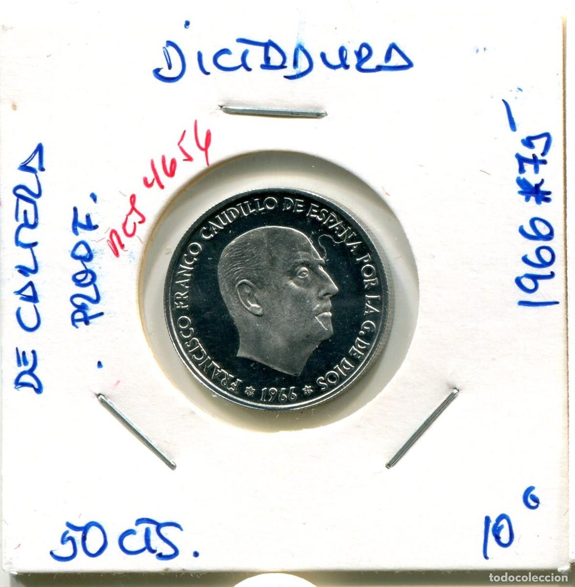 Monedas Franco: 50 CENTIMOS DICTADURA A&Ntilde;O 1966 *75 ( PROOF ) ( MES4656 ) - Foto 1