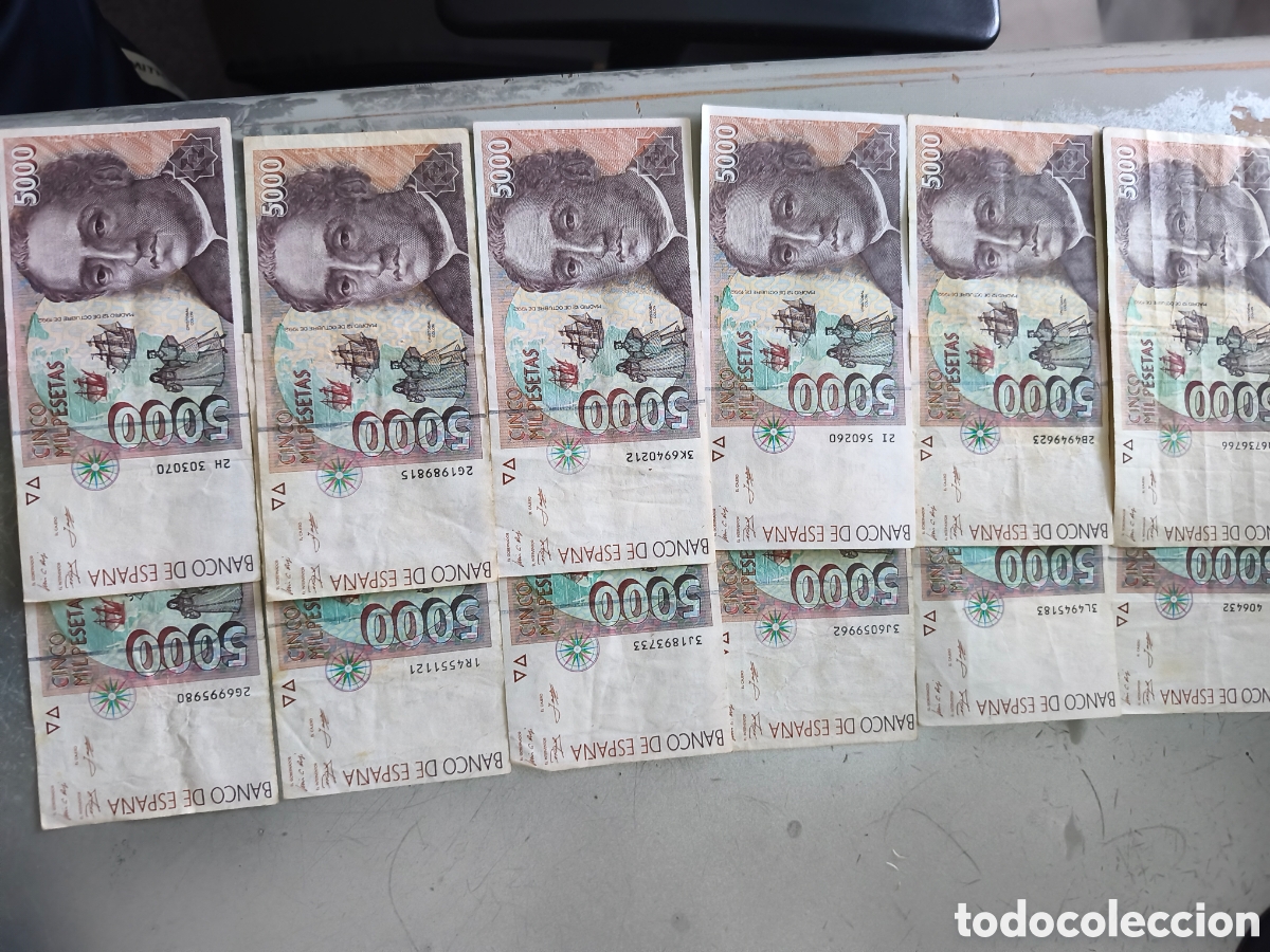 Monedas Franco: Billetes 5000 pts varias series - Foto 2