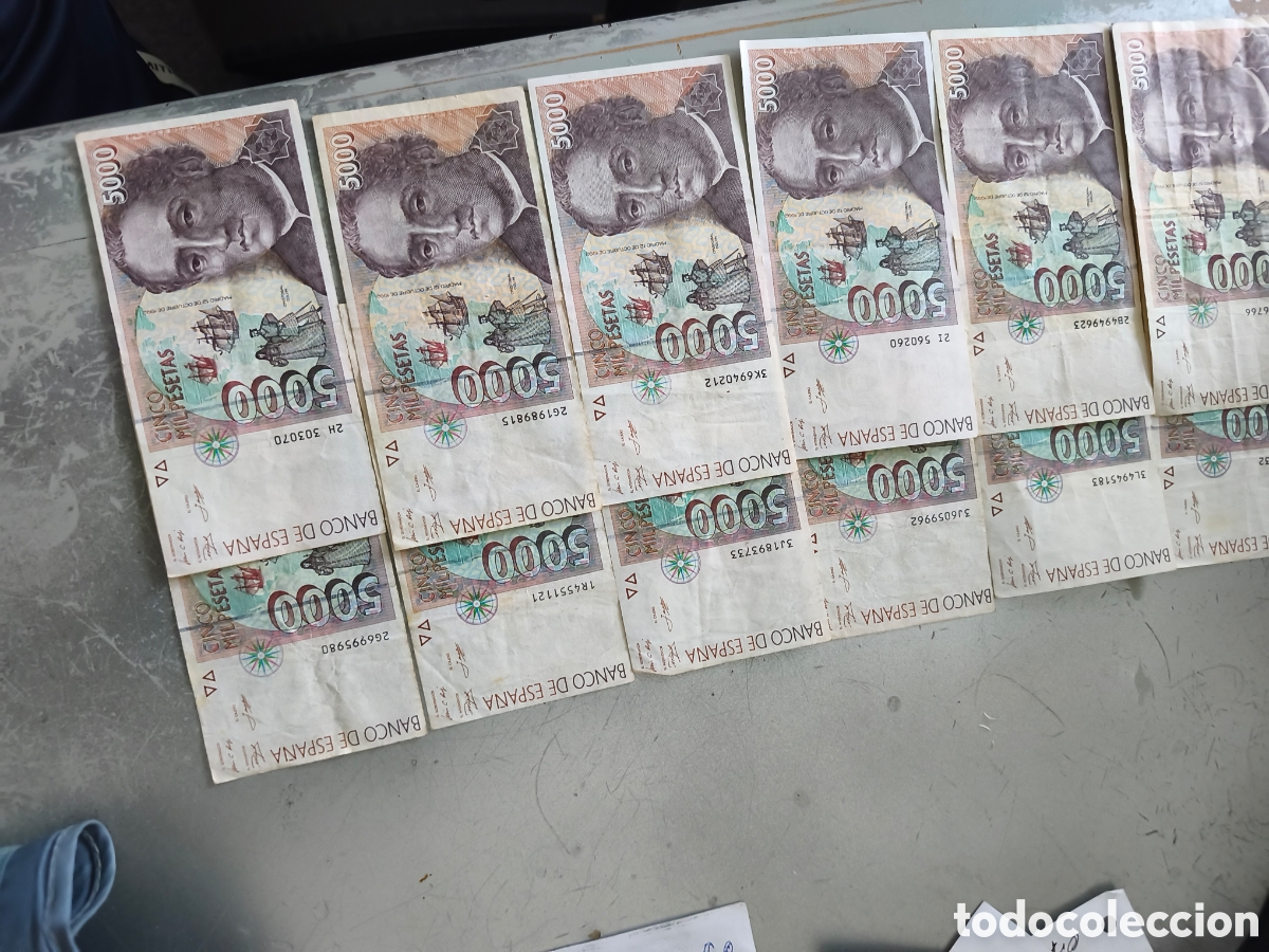 Monedas Franco: Billetes 5000 pts varias series - Foto 1