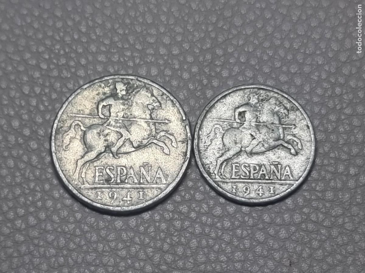 Monedas Franco: 10 Y 5 CENTIMOS 1941 MBC