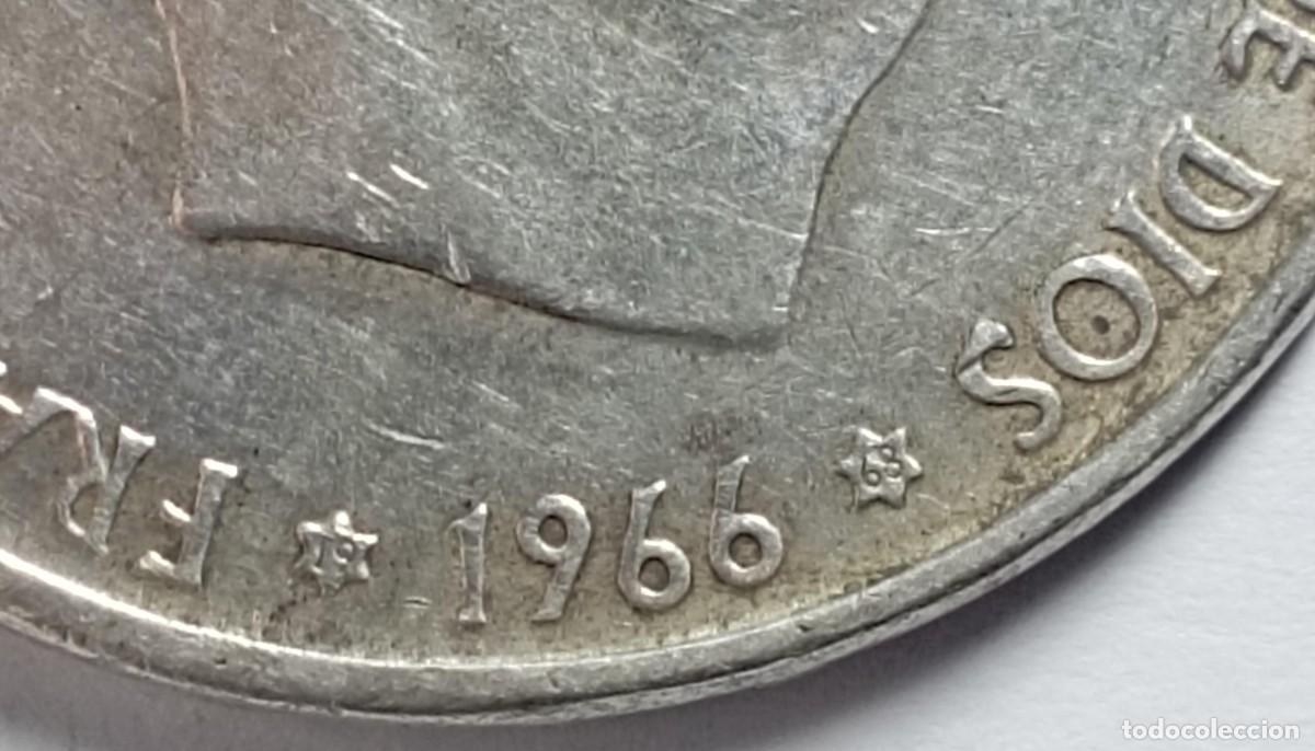 Monedas Franco: Moneda de Espa&ntilde;a 100 pesetas de 1966 de plata - Foto 3
