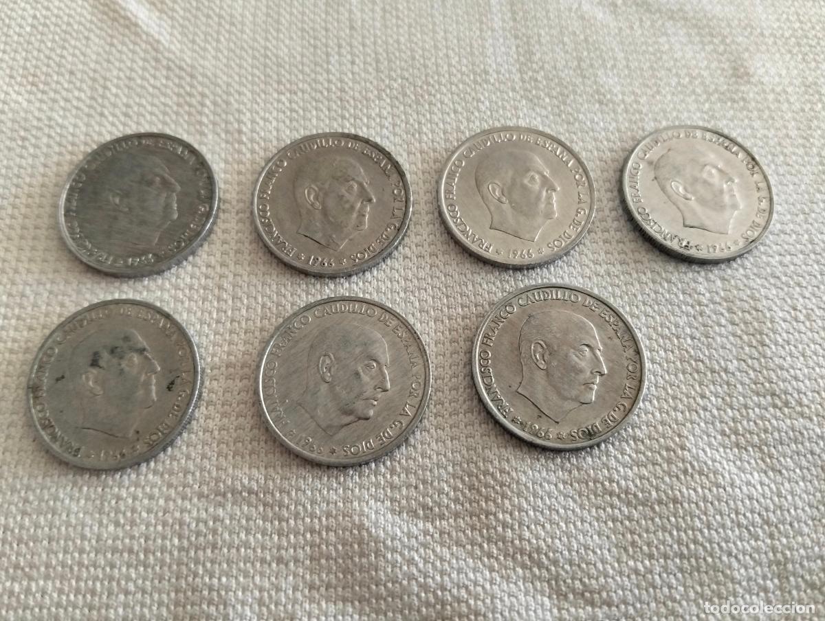 Monedas Franco: LOTE 7 MONEDAS DE 50 CENTIMOS 1966 - Foto 1