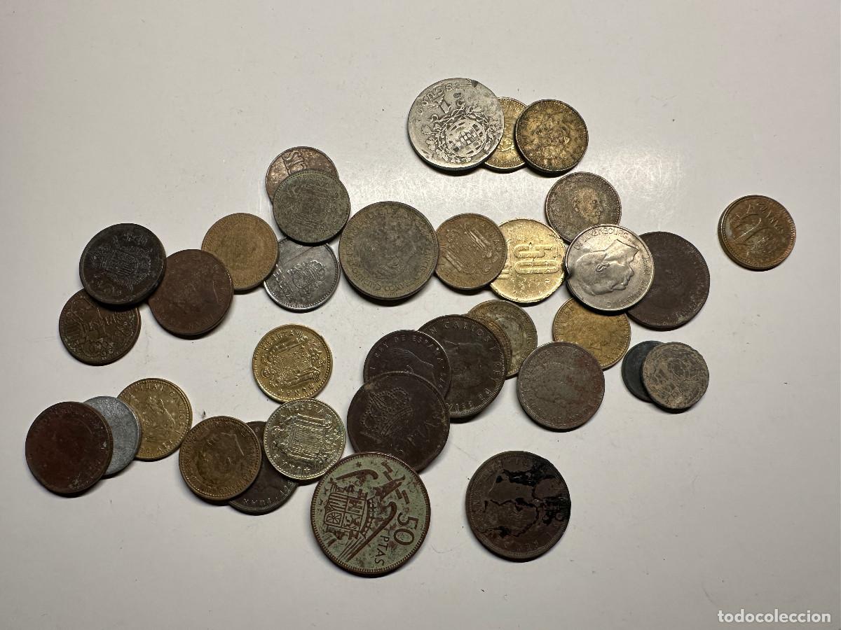 Monedas Franco: LOTE DE MONEDAS ANTIGUAS ESPA&Ntilde;OLAS - Foto 1