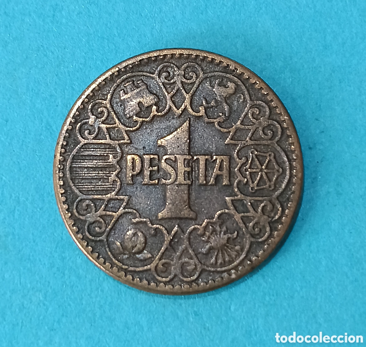 Monedas Franco: 1 Peseta 1944 . M&aacute;s monedas en mi perfil.