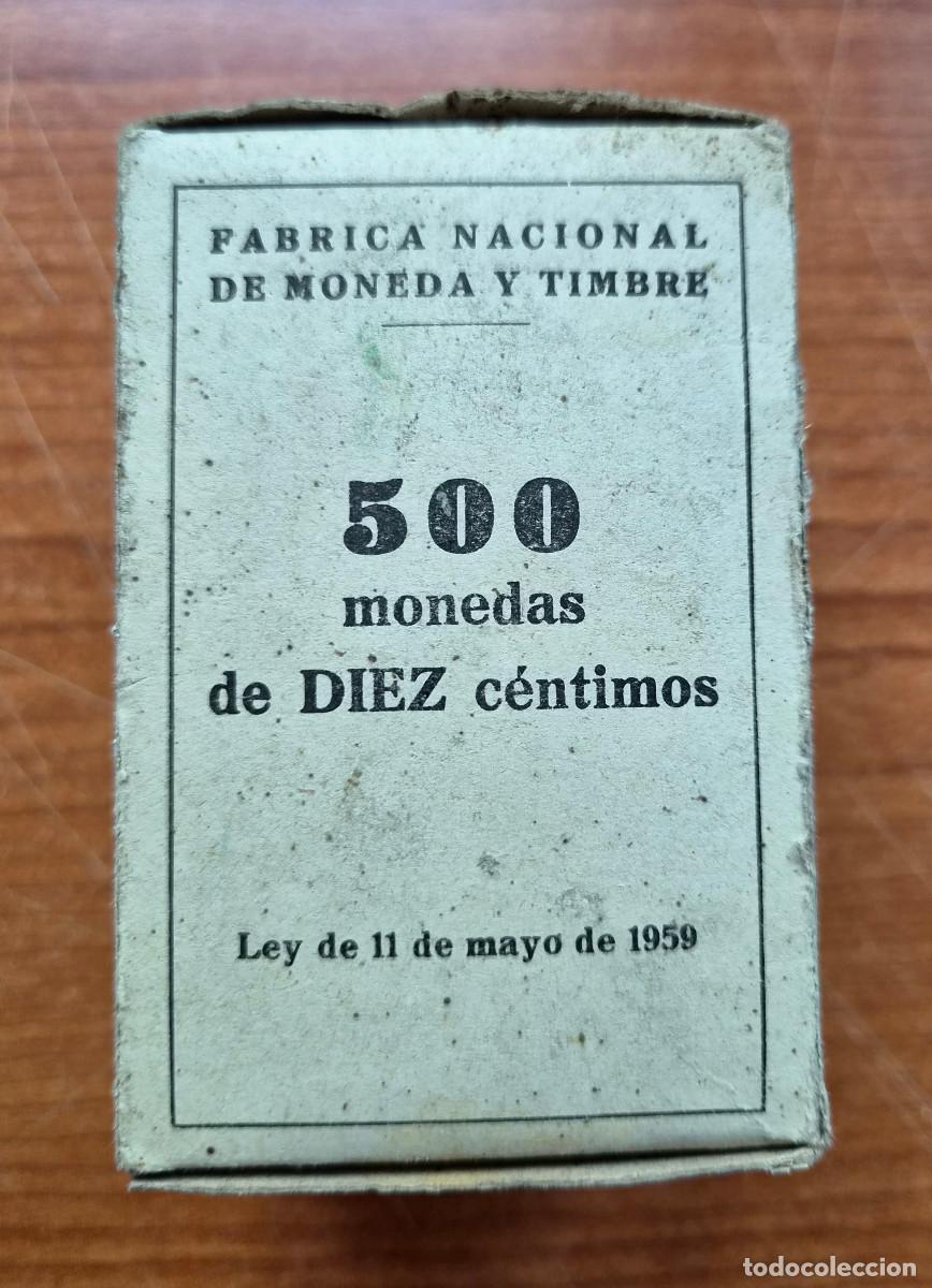 Monedas Franco: CAJA ORIGINAL PRECINTADA FNMT con 500 MONEDAS SC de 10 CENTIMOS 1959 F.N.M.T