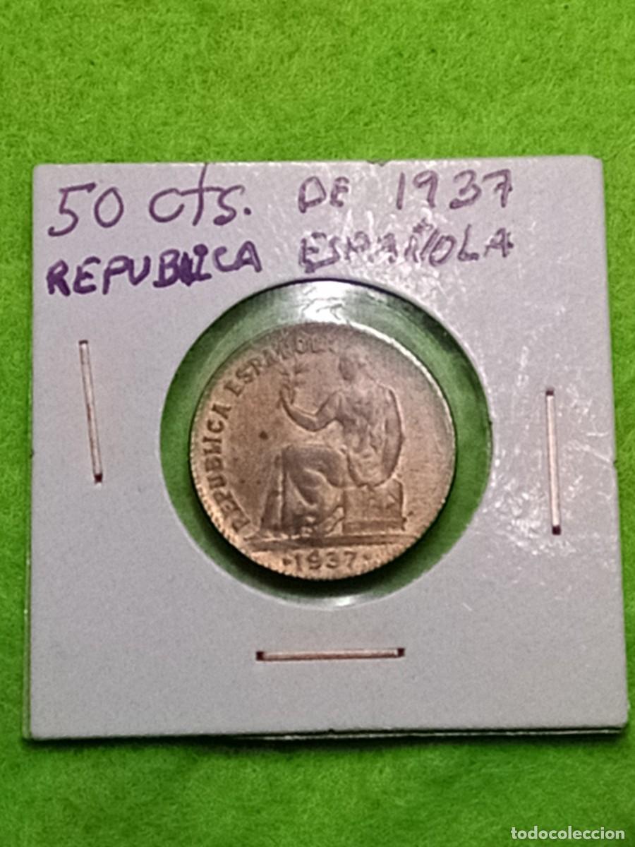 Monedas Franco: Monedas de 50 centimos peseta republica espa&ntilde;ola