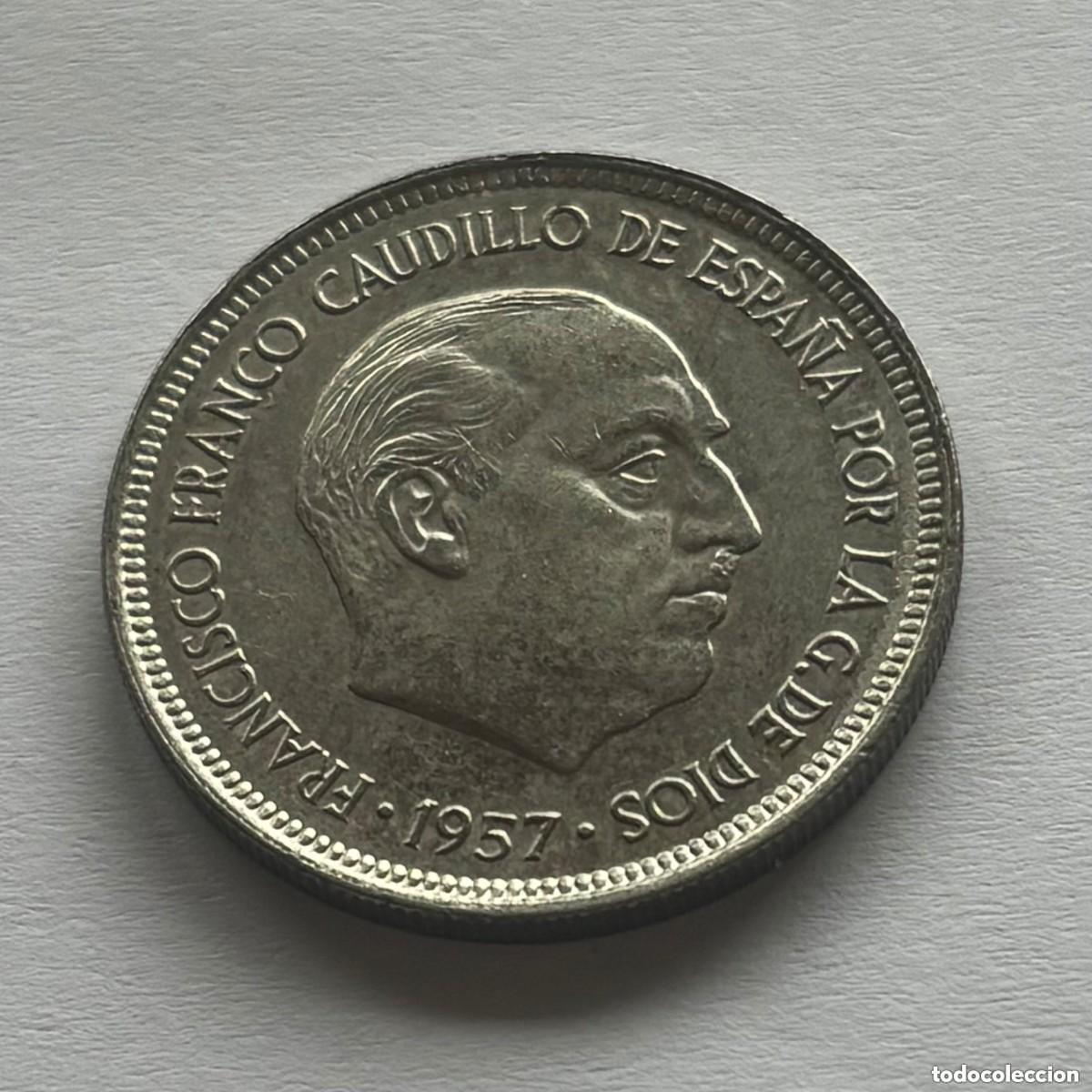 Monedas Franco: MONEDA DE 5 PESETAS FRANCO 1957 ESTRELLA 75 SC
