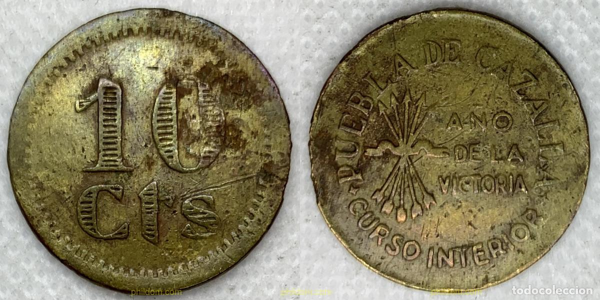 Monedas Franco: 3209 ESPA&Ntilde;A 1938 PUEBLA DE CAZALLA 10 CENTIMOS