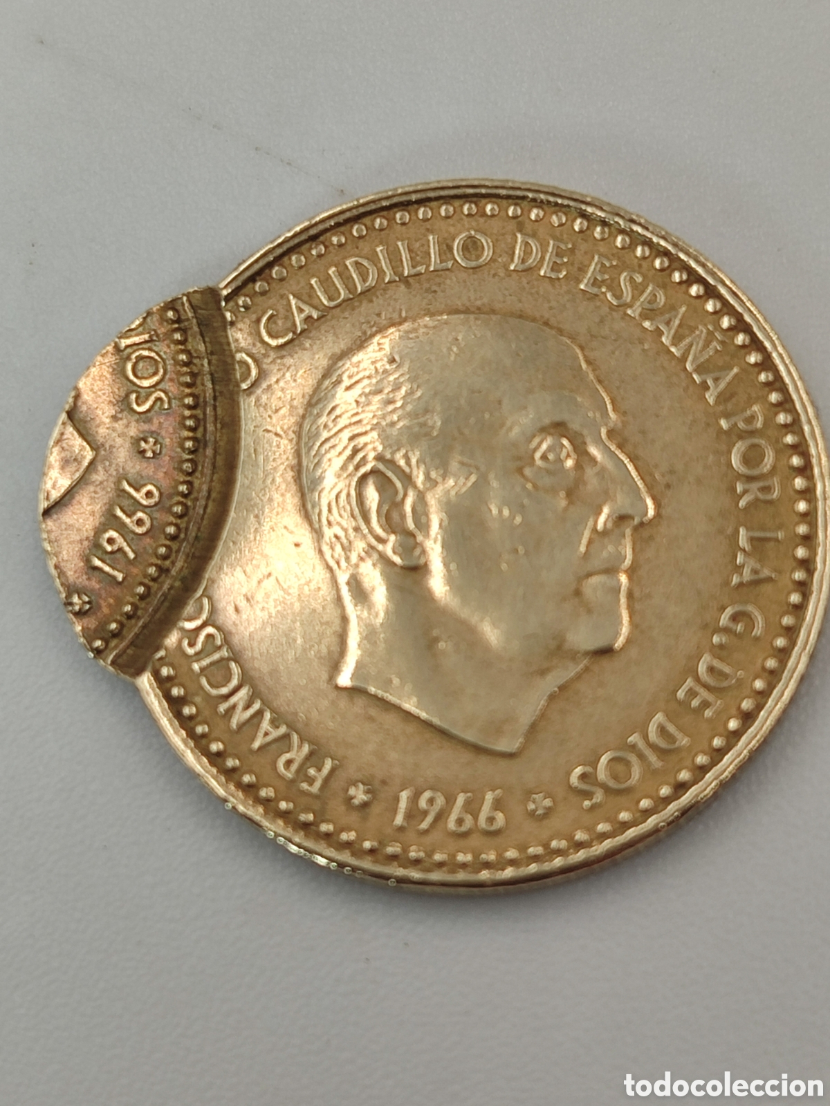 Monedas Franco: Peseta de Franco error de acu&ntilde;acion
