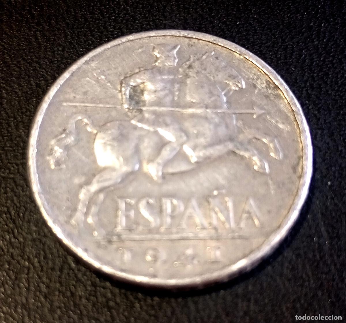 Monedas Franco: MONEDA DIEZ C&Eacute;NTIMOS. 1941. ESTADO COMO SE VE EN LAS IM&Aacute;GENES.