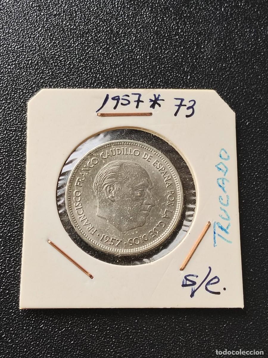 Monedas Franco: ESTADO ESPA&Ntilde;OL: 25 PESETAS 1957 ESTRELLA 73 ( MANIPULADA )