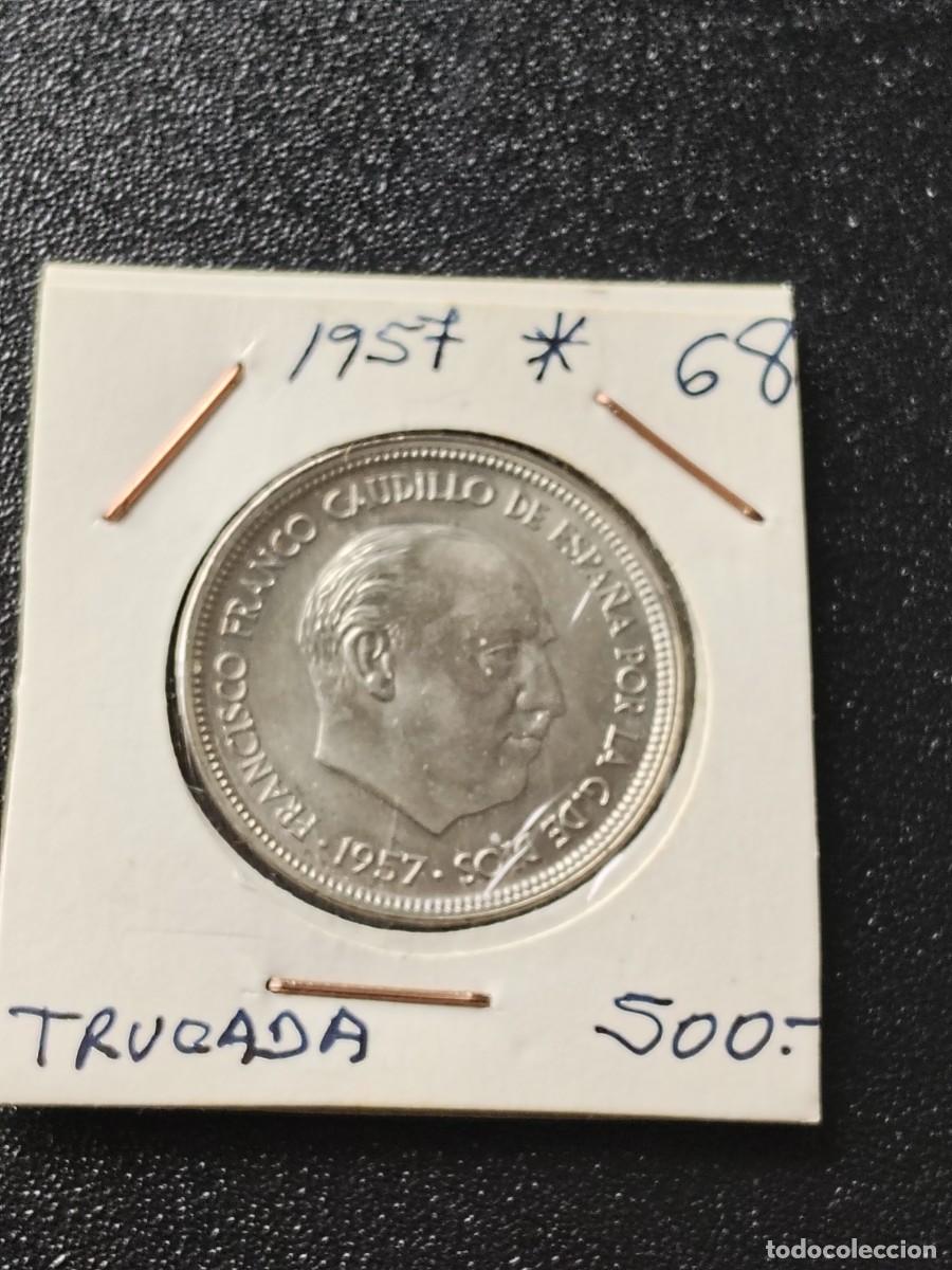 Monedas Franco: ESTADO ESPA&Ntilde;OL: 50 PESETAS 1957 ESTRELLA 68 ( MANIPULADA )